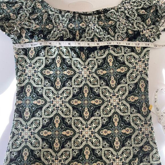 Derek Heart|Maxi Dress|Off the shoulder|Has Stretch|Geometric print - Picture 4 of 12